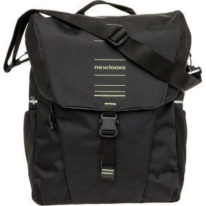 Torba rowerowa na bagażnik Vigo Single, czarno-zielona. Czarne torby podróżne i sportowe NEW LOOXS, bez wzorów. Za 289,95 zł.