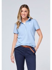 Polo Sylt Koszulka polo w kolorze błękitnym rozmiar: XS. Niebieskie bluzki Polo Sylt, xs, bez wzorów, bez kołnierzyka, bez ramiączek. Za 92,21 zł.