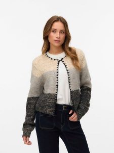 Vero Moda Kardigan w kolorze beżowo-antracytowym rozmiar: XS. Brązowe kardigany Vero Moda, z wełny. Za 158,10 zł.