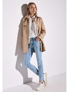 Street One Dżinsy - Skinny fit - w kolorze błękitnym rozmiar: W29/L28. Niebieskie jeansy Street One, z aplikacjami, ze skóry. Za 122,96 zł.
