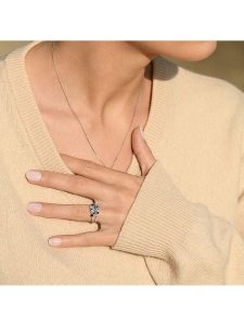 CARATELLI Złoty pierścionek "Sphir Elixir" z diamentami rozmiar: 54. Niebieskie pierścionki CARATELLI, z diamentem, złote. Za 1 405,99 zł.