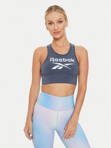 Reebok Top Big Logo Cotton Bralette 100076022 Szary Slim Fit. Szare topy Reebok, xl, bez wzorów, z bawełny, bez kołnierzyka, bez ramiączek. Za 39,99 zł.