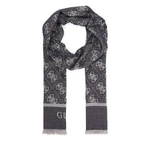 Szal Guess. Czarne szaliki Guess, z aplikacjami. Za 234,99 zł.