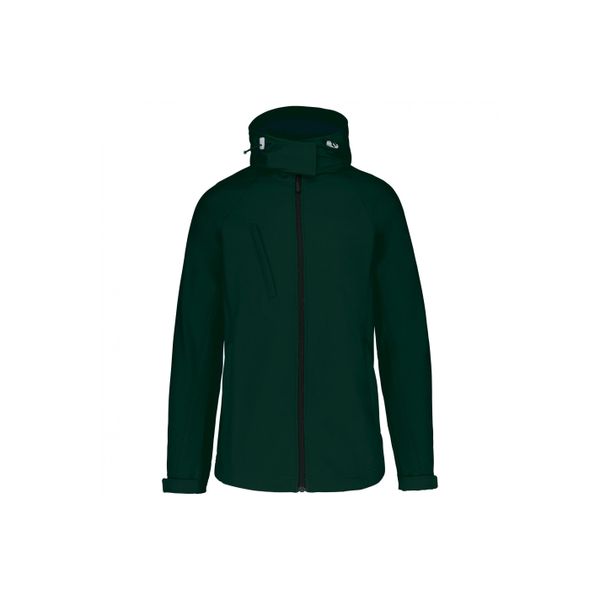 Kurtka damska z kapturem Kariban Softshell. Zielone kurtki KARIBAN, bez wzorów, z softshellu, z kapturem. W wyprzedaży za 219,00 zł.