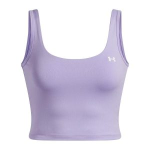 Damski tank top Under Armour Motion. Białe topy Under Armour, bez wzorów, eleganckie, bez kołnierzyka, bez ramiączek. Za 186,50 zł.