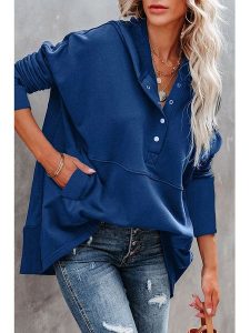 Milan Kiss Bluza w kolorze granatowym rozmiar: S. Niebieskie bluzy Milan Kiss, s, bez wzorów, z kapturem. Za 118,56 zł.