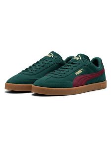 Puma Skórzane sneakersy "Club II Era" w kolorze fioletowo-zielonym rozmiar: 38. Zielone trampki Puma, bez wzorów, bez zapięcia. Za 166,49 zł.