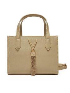 Valentino Torebka Divina VBS1R415G Beżowy. Brązowe kuferki Valentino, bez wzorów, ze skóry, bez dodatków. Za 279,99 zł.
