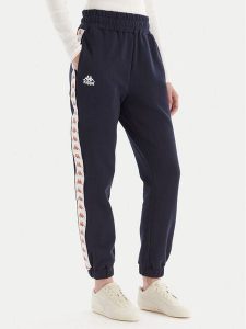 Kappa Spodnie dresowe 311M8HW R10 Granatowy Regular Fit. Niebieskie spodnie dresowe Kappa, l, bez wzorów, z bawełny. Za 199,99 zł.