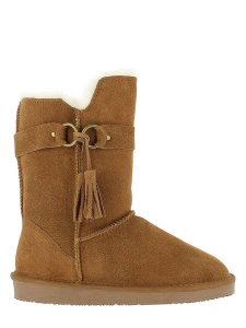 NICEBAY Skórzane kozaki zimowe "Barada" w kolorze jasnobrązowym rozmiar: 37. Brązowe kozaki NICEBAY, na zimę, bez wzorów, z materiału, bez obcasa, bez zapięcia. Za 175,26 zł.