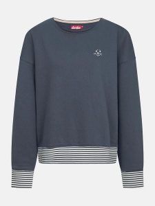 Derbe Bluza w kolorze granatowym rozmiar: XL. Niebieskie bluzy Derbe, xl, bez wzorów, z bawełny, bez kaptura. Za 222,41 zł.