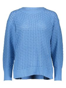 Vila Sweter w kolorze niebieskim rozmiar: L. Niebieskie swetry oversize Vila, l, bez wzorów, bez ramiączek. Za 88,43 zł.