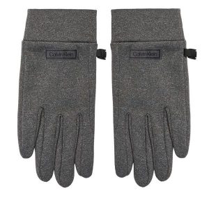 Rękawiczki Calvin Klein. Szare rękawiczki Calvin Klein, bez wzorów, z dzianiny. Za 169,99 zł.