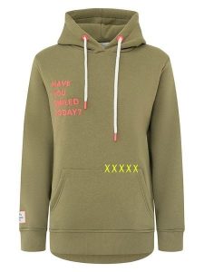 Zwillingsherz Bluza "Smile Cross" w kolorze khaki rozmiar: XXL. Brązowe bluzy Zwillingsherz, xxl, bez wzorów, z kapturem. Za 195,45 zł.