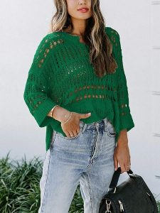 Milan Kiss Sweter w kolorze zielonym rozmiar: L. Zielone swetry oversize Milan Kiss, l, bez wzorów, bez ramiączek. Za 78,99 zł.
