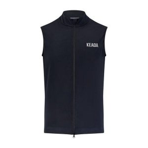 Damski Gilet Kolarski – Czarny. Czarne kurtki KEADA SPORTS, s, bez wzorów, bez kaptura. W wyprzedaży za 268,00 zł.