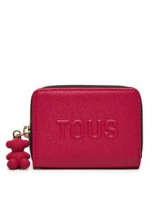 TOUS Portfel 2002001925 Różowy. Czerwone portfele Tous, bez wzorów, ze skóry. Za 369,99 zł.