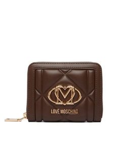 LOVE MOSCHINO Portfel JC5641PP1PLC0300 Brązowy. Brązowe portfele LOVE MOSCHINO, bez wzorów, ze skóry. Za 459,99 zł.