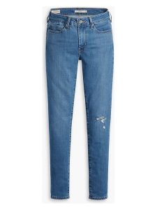Levi´s Dżinsy "711" - Skinny fit - w kolorze niebieskim rozmiar: W26/L32. Niebieskie jeansy z aplikacjami, z podwyższonym stanem. Za 140,53 zł.