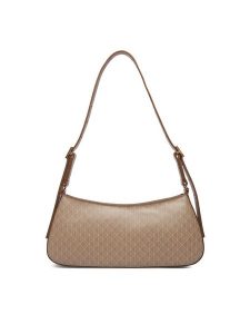 Calvin Klein Torebka Emblem Aop Small Shoulder Bag LV04F3324G Beżowy. Brązowe torebki klasyczne Calvin Klein, bez wzorów, ze skóry, bez dodatków. Za 449,99 zł.