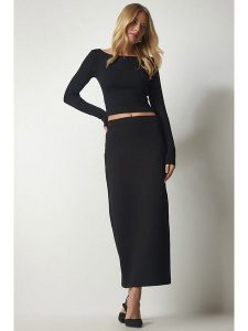 Happiness Istanbul Spódnica w kolorze czarnym rozmiar: 40. Czarne spódnice Happiness Istanbul, na co dzień, bez wzorów, maxi. Za 92,21 zł.