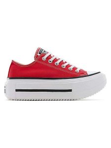 Converse Sneakersy "Chuck Taylor All Star Double Stack" w kolorze czerwonym rozmiar: 35. Czerwone trampki Converse, bez wzorów, bez zapięcia. Za 234,95 zł.