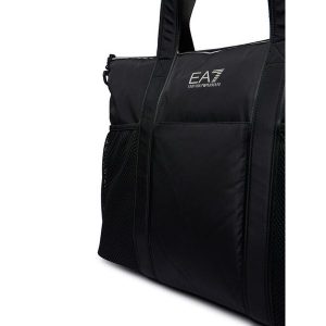 Torebka EA7 Emporio Armani. Czarne shopper bag EA7 Emporio Armani, bez wzorów, bez dodatków. Za 759,99 zł.