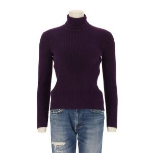 Second life - Damski fioletowy sweter - Stan bardzo dobry. Fioletowe golfy Ralph Lauren, bez wzorów. Za 127,76 zł.