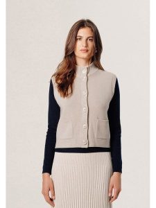 Rodier Kamizelka w kolorze beżowym rozmiar: M. Brązowe kamizelki Rodier, m, bez wzorów, z wełny, bez kołnierzyka, bez ramiączek, bez kaptura. Za 283,48 zł.