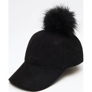 Czapka z puchatym pomponem - Czarny. Czapki marki Cropp. Za 39,99 zł.