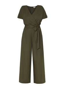 TATUUM Kombinezon "Koreki" w kolorze khaki rozmiar: M. Brązowe kombinezony Tatuum, m, bez wzorów, z tkaniny, bez kołnierzyka, bez ramiączek. Za 296,56 zł.