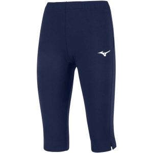 Legginsy damskie Mizuno High-Kyu Capri. Niebieskie legginsy Mizuno, bez wzorów. Za 161,50 zł.