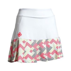 Spódnica Cantal, elegancja i wygoda dla graczy w padla – doskonała wydajność i s. Białe spódnice Izas, s, bez wzorów, sportowe. Za 204,30 zł.