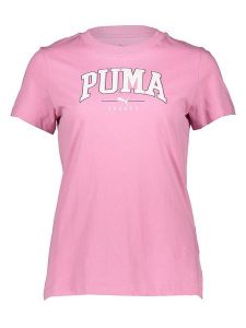 Puma Koszulka "Squad" w kolorze jasnoróżowym rozmiar: M. Różowe bluzki Puma, m, bez wzorów, z bawełny, bez kołnierzyka, bez ramiączek. Za 83,42 zł.