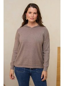 Soft Cashmere Sweter w kolorze szarobrązowym rozmiar: 34/36. Brązowe swetry oversize Soft Cashmere, bez wzorów, bez ramiączek. Za 136,13 zł.