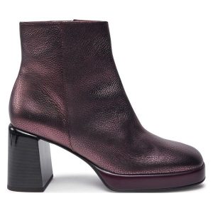 Botki Hispanitas. Czerwone botki Hispanitas, bez wzorów, bez obcasa, na słupku, bez zapięcia. Za 539,99 zł.