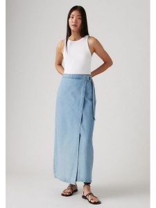 Levi's Spódnica dżinsowa w kolorze błękitnym rozmiar: S. Niebieskie spódnice Levi's®, s, bez wzorów, z bawełny, maxi. Za 185,95 zł.