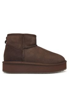 EMU Australia Śniegowce Stinger Micro Flatform 2.1 W13296 Brązowy ciemny. Brązowe buty zimowe EMU Australia, z wełny, bez obcasa, bez zapięcia. Za 689,99 zł.