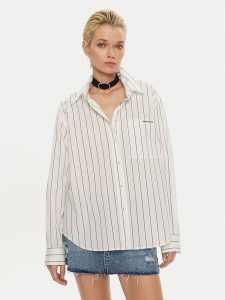 Miss Sixty Koszula 6L3XJ0320000 Biały Regular Fit. Białe koszule Miss Sixty, l, bez wzorów, z bawełny, bez kołnierzyka, bez ramiączek. Za 379,99 zł.