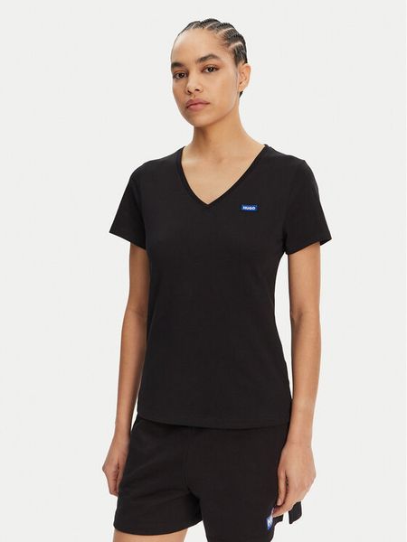 HUGO T-Shirt Classic 50513667 Czarny Slim Fit. Czarne t-shirty Hugo, l, bez wzorów, z bawełny, bez kołnierzyka, bez ramiączek. Za 119,99 zł.