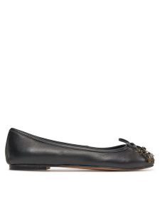Kurt Geiger Baleriny Eye Emb 1289000109 Czarny. Czarne balerinki Kurt Geiger, bez wzorów, ze skóry, bez obcasa, bez zapięcia. Za 439,99 zł.