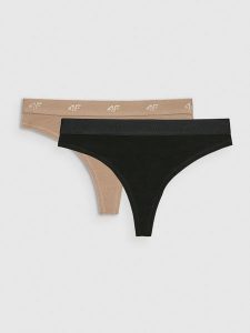 4F Bielizna stringi (2-pack) damskie - multikolor XL. Stringi 4f, bez wzorów. Za 49,99 zł.