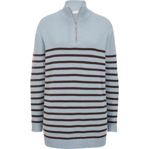 Sweter ze stójką. Białe swetry klasyczne bonprix, bez kołnierzyka. Za 119,99 zł.