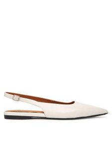 Vagabond Shoemakers Baleriny Hermine 5733-101-01 Biały. Białe balerinki Vagabond Shoemakers, bez wzorów, ze skóry, bez obcasa, bez zapięcia. Za 449,99 zł.