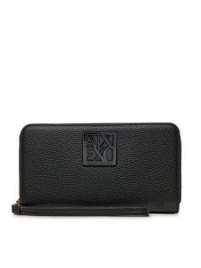 Armani Exchange Portfel XW000361 AF11902 UC001 Czarny. Czarne portfele Armani Exchange, bez wzorów, z materiału. Za 349,99 zł.