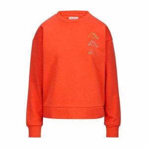 Bluza bez kaptura Unisex Kappa Kifoli Ciemnopomarańczowy. Brązowe bluzy Kappa, bez wzorów, bez kaptura. W wyprzedaży za 146,45 zł.