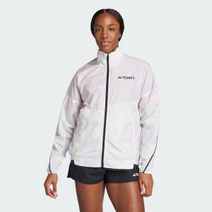 Wiatrówka Terrex Multi Printed. Białe kurtki ADIDAS, xs, bez wzorów, z materiału, bez kaptura. W wyprzedaży za 364,65 zł.