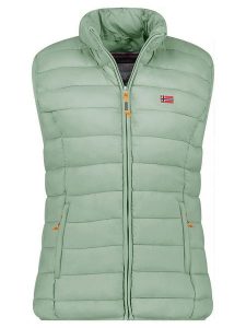 Geographical Norway Kamizelka pikowana "Vatikolor" w kolorze jasnozielonym rozmiar: XXL. Zielone kamizelki Geographical Norway, xxl, bez wzorów, bez kołnierzyka, bez ramiączek, bez kaptura. Za 118,01 zł.