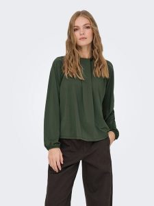 JDY Bluzka w kolorze zielonym rozmiar: S. Zielone bluzki JDY, s, bez wzorów, bez kołnierzyka, bez ramiączek. Za 83,62 zł.