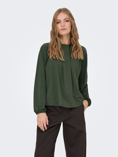 JDY Bluzka w kolorze zielonym rozmiar: L. Zielone bluzki JDY, l, bez wzorów, bez kołnierzyka, bez ramiączek. Za 74,11 zł.